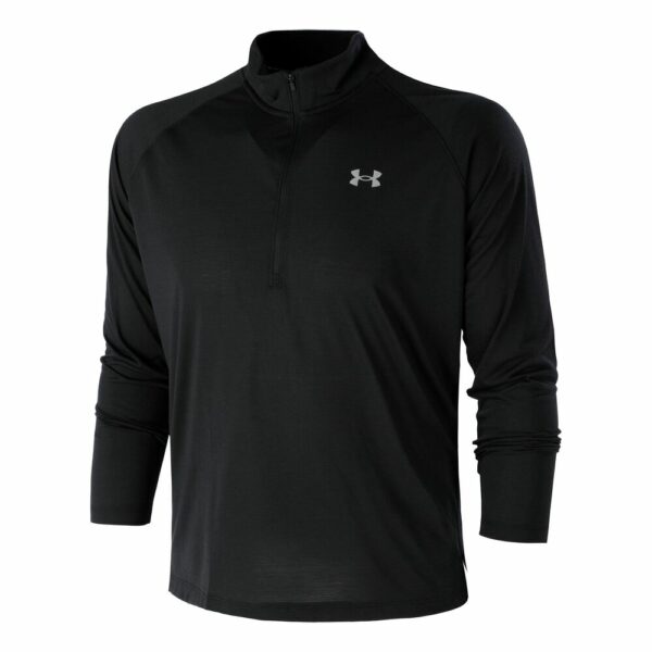 Under Armour Streaker 1/2 Zip Longsleeve Herren - Schwarz, Silber, Größe M