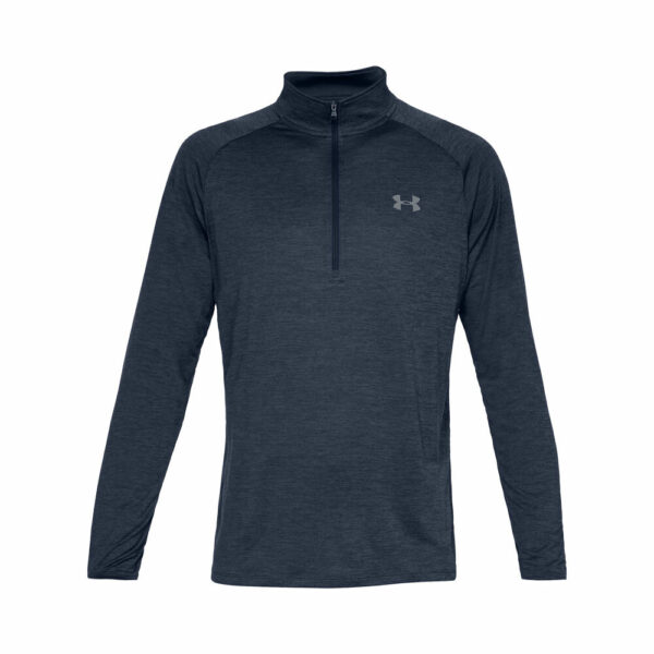 Under Armour Tech 2.0 Half-Zip Longsleeve Herren - Dunkelblau, Hellgrau, Größe XXL