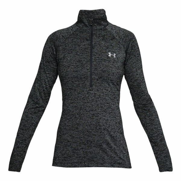 Under Armour Tech Twist 1/2 Zip Longsleeve Damen - Schwarz, Silber, Größe L