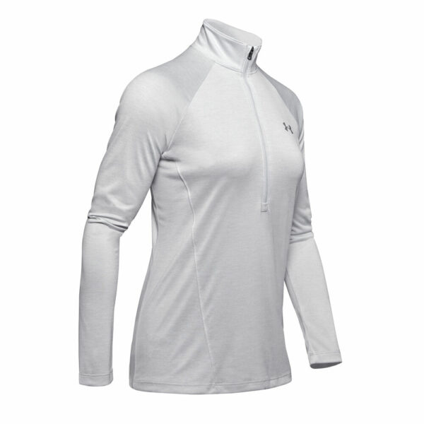 Under Armour Tech Twist Half-Zip Longsleeve Damen - Hellgrau, Silber, Größe M