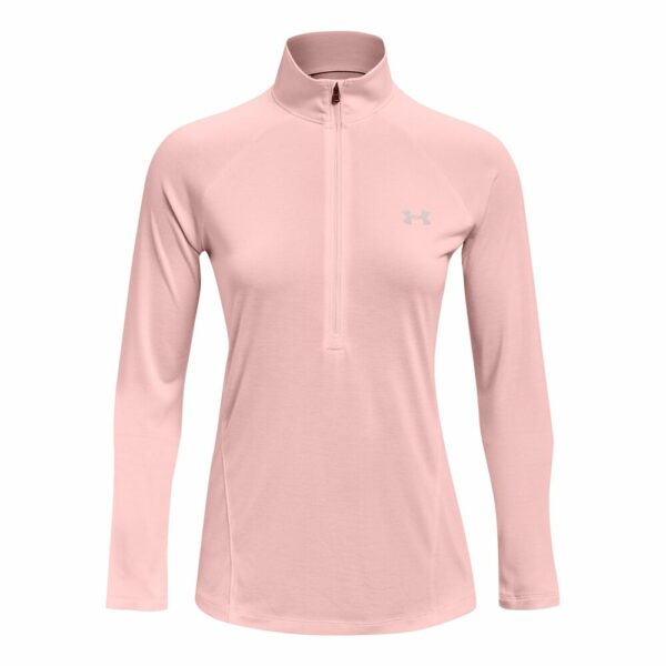 Under Armour Tech Twist Half-Zip Longsleeve Damen - Pink, Größe L