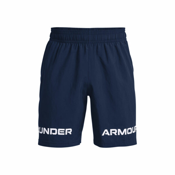 Under Armour Woven Graphic Wordmark Shorts Herren - Blau, Weiß, Größe L