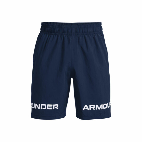 Under Armour Woven Graphic Wordmark Shorts Herren - Blau, Weiß, Größe XL