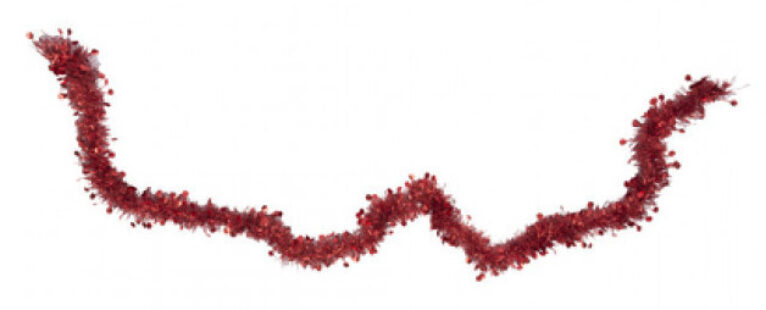 Weihnachtsgirlande - rot 2 Meter 8 cm