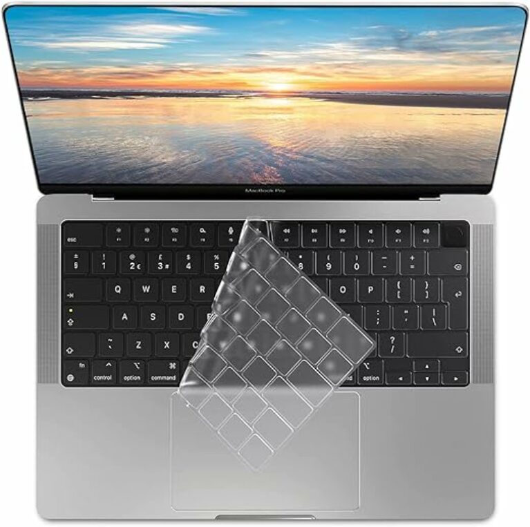 ZYB Ultradünn Tastaturschutz für 2022-2023 MacBook Air M2 13.6 15.3 A2681 A2941,2021 2023 MacBook Pro 14/16 M3 A2918/A2992/A2991 | M2 A2779/A2780 | M1 A2442/A2485 Keyboard Cover,QWERTZ EU-Layout,Klar