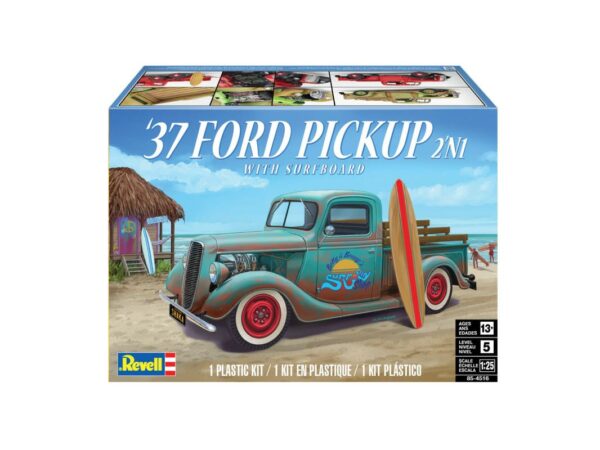 37 Ford Pickup with surfboard 2N1