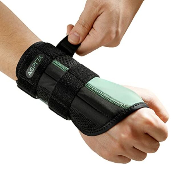 AGPTEK Handgelenkbandage mit 3 Platten, Handgelenkbandage für Karpaltunnel, Arthritis, Handgelenkverletzung, rechts, 20-26 cm