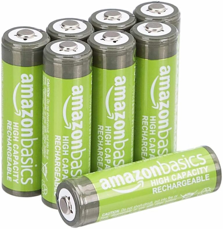 Amazon Basics AA-Batterien mit hoher Kapazität, wiederaufladbar, 2400 mAh, vorgeladen, 8 Stück