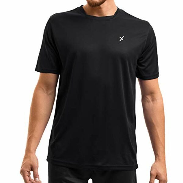 CFLEX Herren Sport Shirt Fitness T-Shirt piqué Sportswear Collection - Schwarz XXL