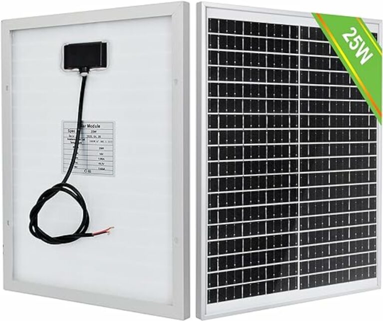 ECO-WORTHY 25 Watt 12 Volt Solarpanel IP65 Wasserdichtes Solarmodul Off Grid Batterieladung für Auto Van Boat Camping Reisen