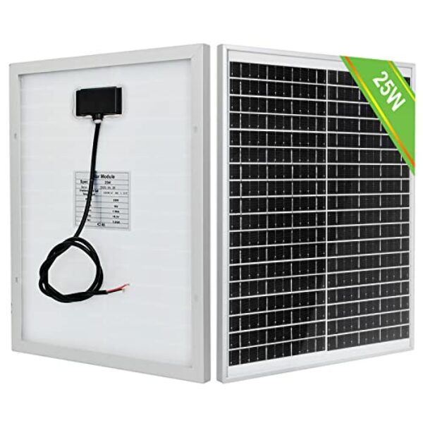 ECO-WORTHY 25 Watt 12 Volt Solarpanel IP65 Wasserdichtes Solarmodul Off Grid Batterieladung für Auto Van Boat Camping Reisen