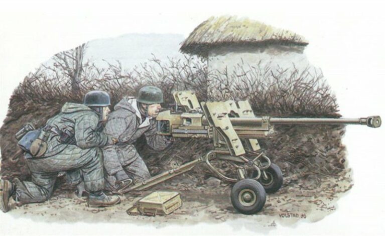 German 2.8cm sPzB 41 AT Gun w/crew