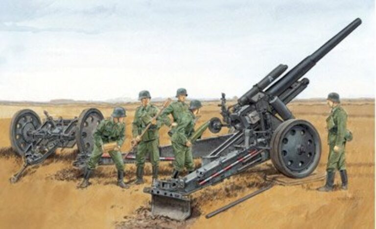 German sfh 18 Howitzer w/Limber