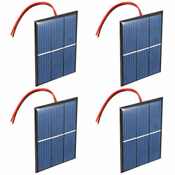 GTIWUNG 4 Stück 1.5V 0.65W 60X80mm Mikro-Mini-Solar-Panel-Zellen Sonnenkollektor für Sonnenenergie, Heimwerken, DIY, Wissenschaft Projekte - Spielzeug - Akku-Ladegerät