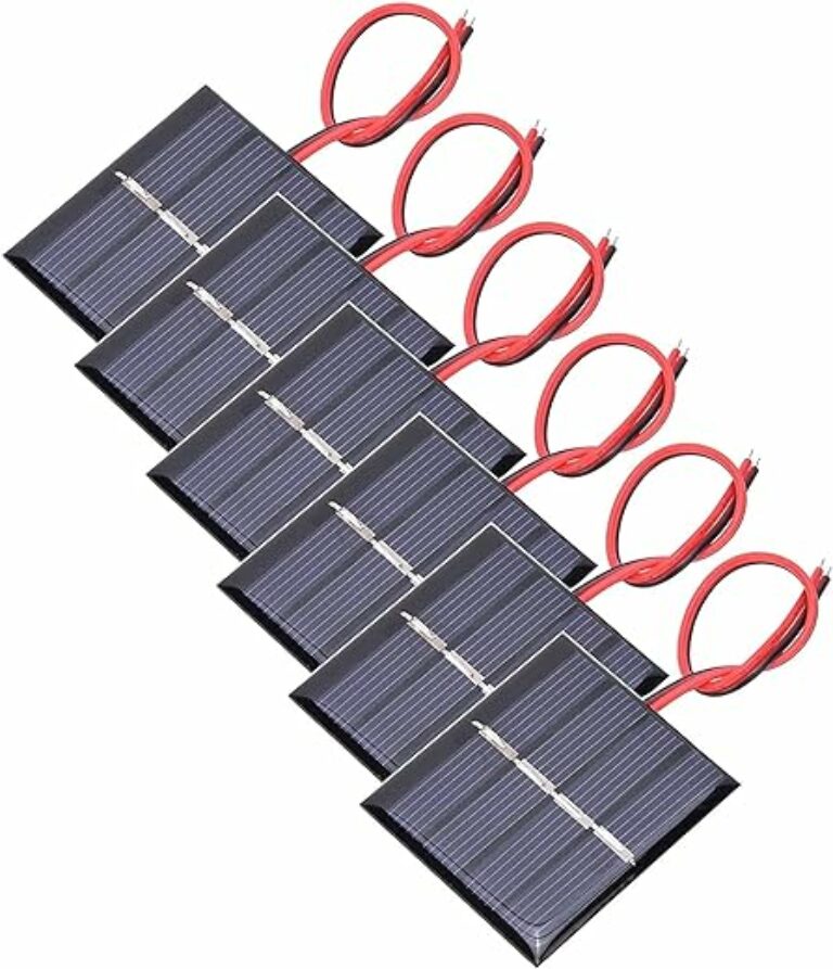 GTIWUNG 6 Stück 3V 0.3W 65X48mm Mikro-Mini-Solar-Panel-Zellen Sonnenkollektor für Sonnenenergie, Heimwerken, DIY, Wissenschaft Projekte - Spielzeug - Akku-Ladegerät