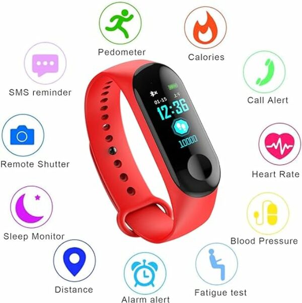LIGE Fitness Trackers,Farbdisplay Pulsmesser IP67 Wasserdicht Intelligentes Armband Schrittzähler Kalorienzähler Sport Armband Schlafüberwachung Kinder, Männer Frauen Smartwatch