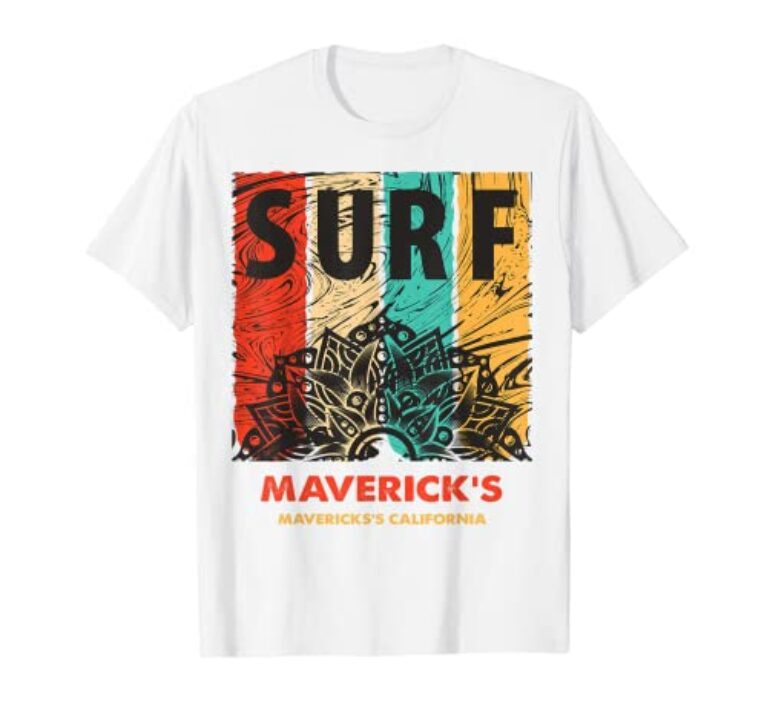 MAVERICK'S Retro Surf T-Shirt Vintage Mandala Geschenk T-Shirt