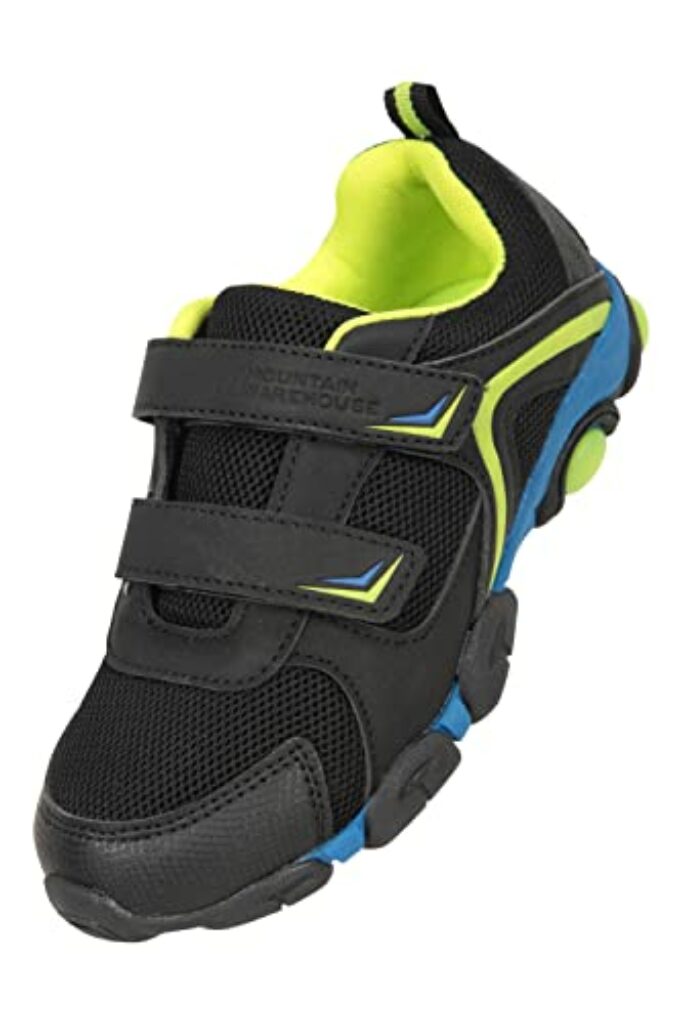 Mountain Warehouse Light up Junior Schuhe - Strapazierfähige Schuhe, Leichte Schuhe, Atmungsaktive Kinderschuhe, Klettverschluss - Schuhwerk Für Reisen Diesen Schwarz 24