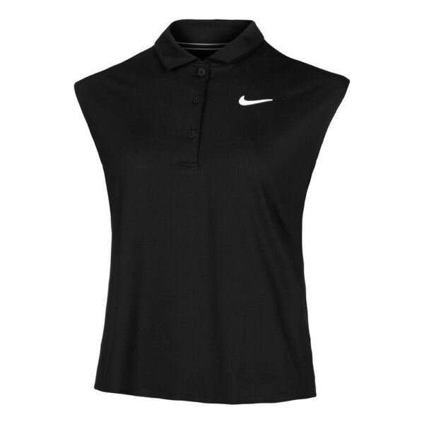 Nike Court Victory Polo Damen - Schwarz, Größe L