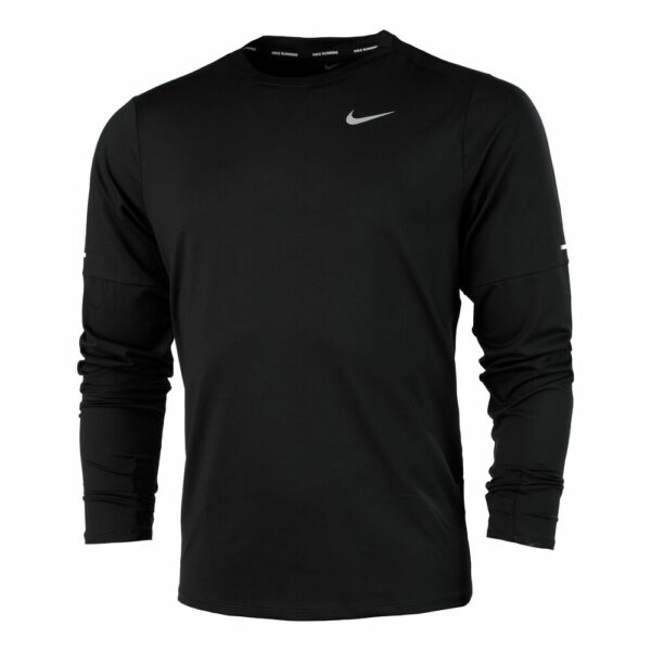 Nike Dri-Fit Element Crew Longsleeve Herren - Schwarz, Silber, Größe L