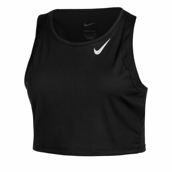 Nike Dri-Fit Fast Crop Tank-Top Damen - Schwarz, Größe L