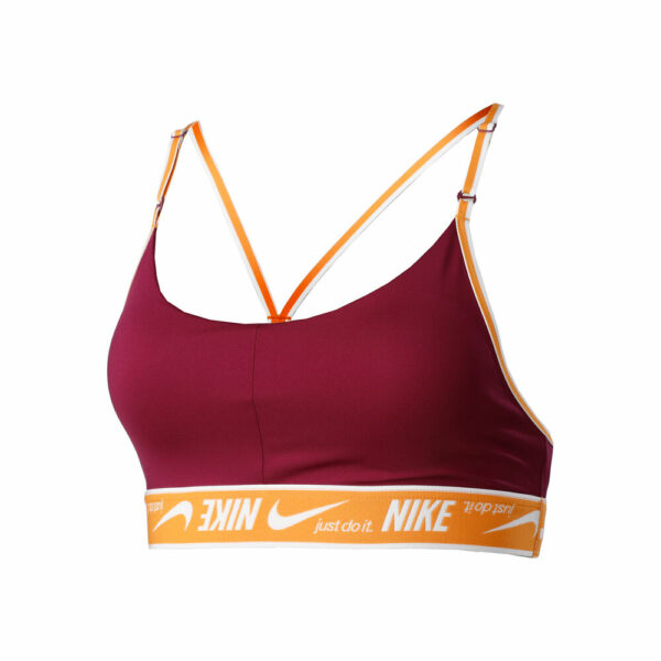 Nike Dri-Fit Indy Logo Sport-BH Damen - Rot, Orange, Größe XS