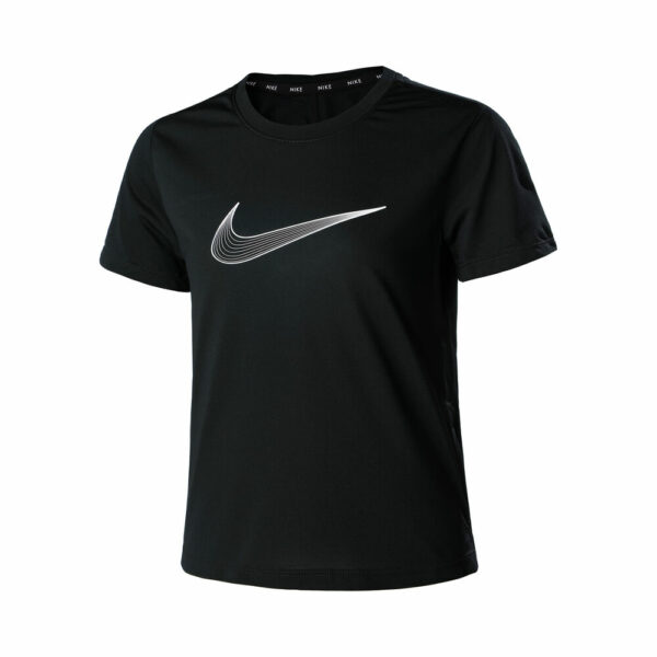 Nike Dri-Fit One Graphic T-Shirt Mädchen - Schwarz, Weiß, Größe M