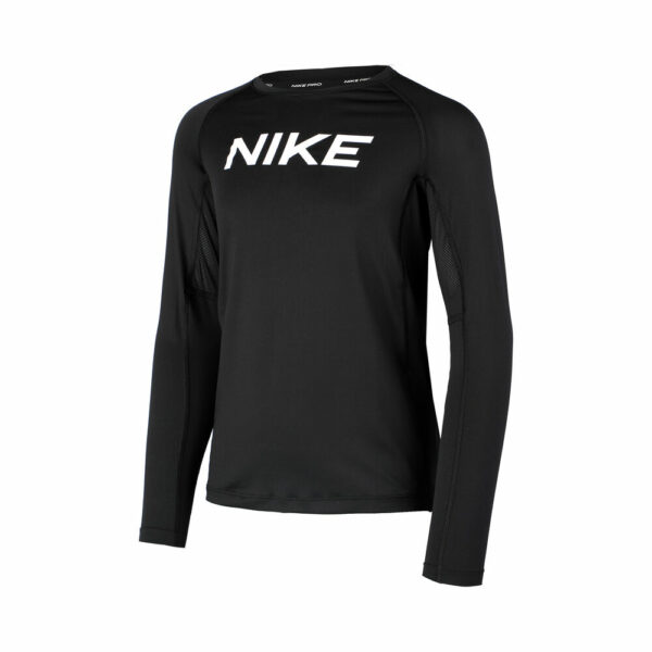 Nike Dri-Fit Pro Longsleeve Jungen - Schwarz, Weiß, Größe L