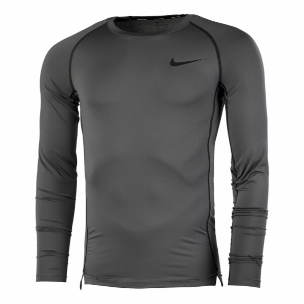 Nike Dri-Fit Pro Tight Longsleeve Herren - Grau, Schwarz, Größe XXL