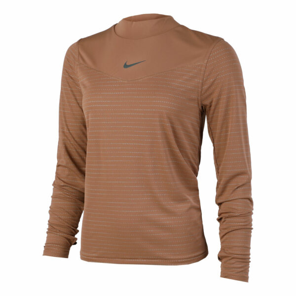 Nike Dri-Fit Run DVN Longsleeve Damen - Braun, Größe L