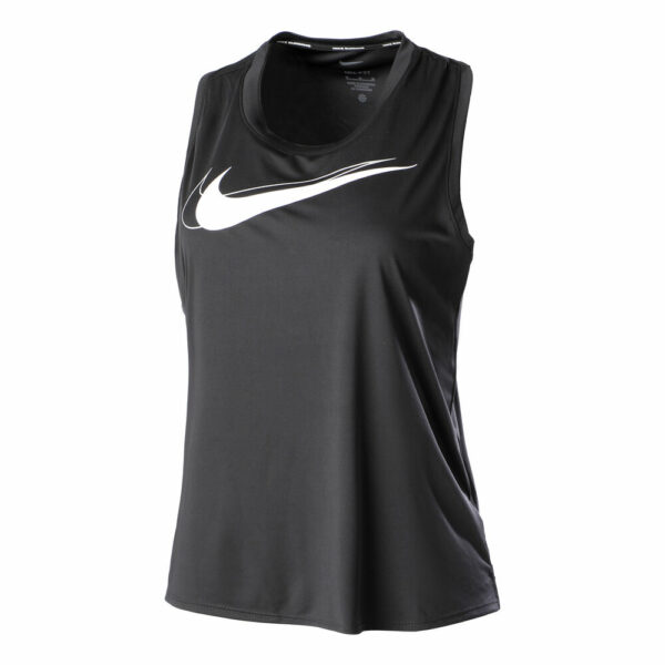 Nike Dri-Fit Swoosh Tank-Top Damen - Schwarz, Weiß, Größe XS