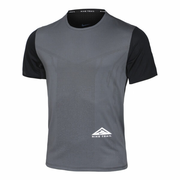 Nike Dri-Fit Trail Rise 365 Laufshirt Herren - Grau, Schwarz, Größe M