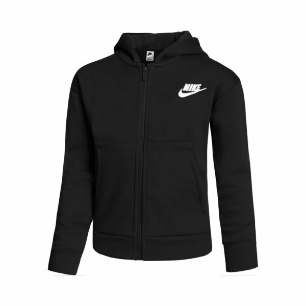 Nike Sportswear Club Fleece Sweatjacke Mädchen - Schwarz, Weiß, Größe M