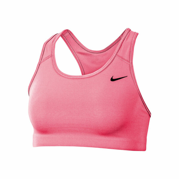 Nike Swoosh Medium-Support Non-Padded Sport-BH Damen - Pink, Schwarz, Größe XS