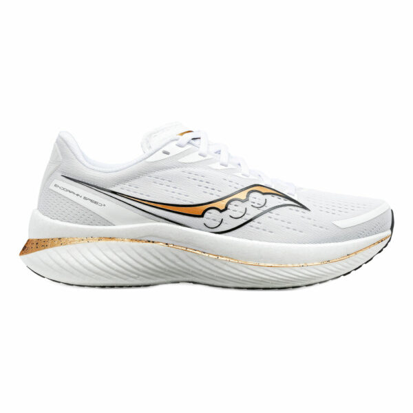 Saucony Endorphin Speed 3 Wettkampfschuh Damen - Weiß, Gold, Größe 39