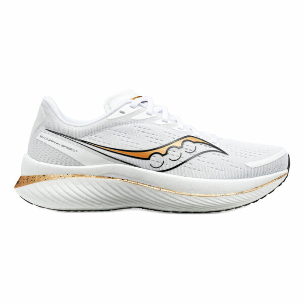 Saucony Endorphin Speed 3 Wettkampfschuh Herren - Weiß, Gold, Größe 44.5