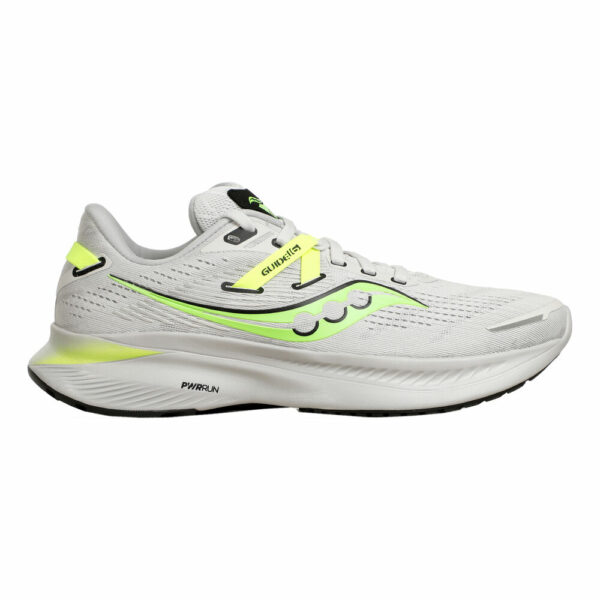 Saucony Guide 16 Stabilitätsschuh Damen - Grau, Neongelb, Größe 38.5