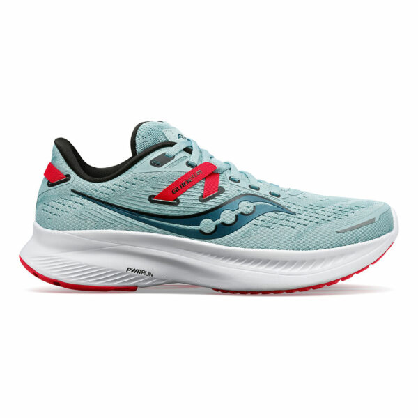 Saucony Guide 16 Stabilitätsschuh Damen - Hellblau, Rot, Größe 37.5