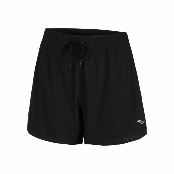 Saucony Outpace 5in Shorts Damen - Schwarz, Größe L