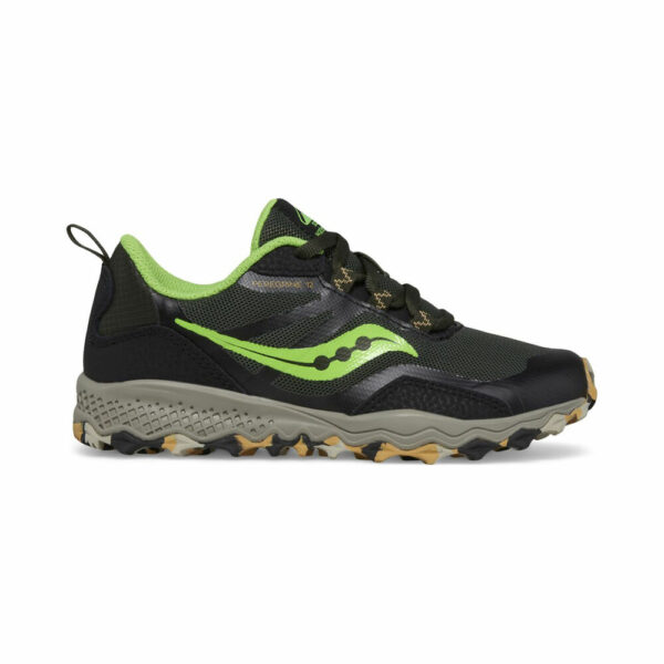 Saucony Peregrine 12 Shield Trailschuh Kinder - Schwarz, Neongrün, Größe 35