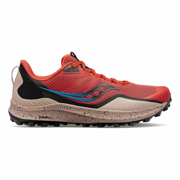 Saucony Peregrine 12 Trailschuh Herren - Rot, Beige, Größe 46.5