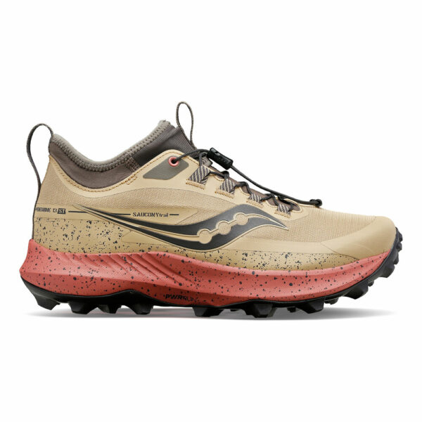 Saucony Peregrine 13 ST Trailschuh Damen - Braun, Rot, Größe 39