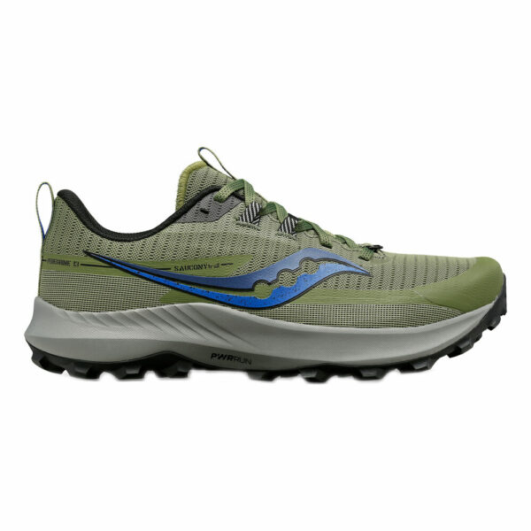 Saucony Peregrine 13 Trailschuh Herren - Oliv, Blau, Größe 42