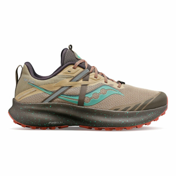 Saucony Ride 15 TR Trailschuh Damen - Braun, Türkis, Größe 37