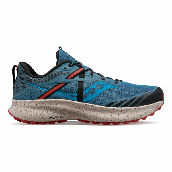 Saucony Ride 15 TR Trailschuh Herren - Blau, Rot, Größe 42.5