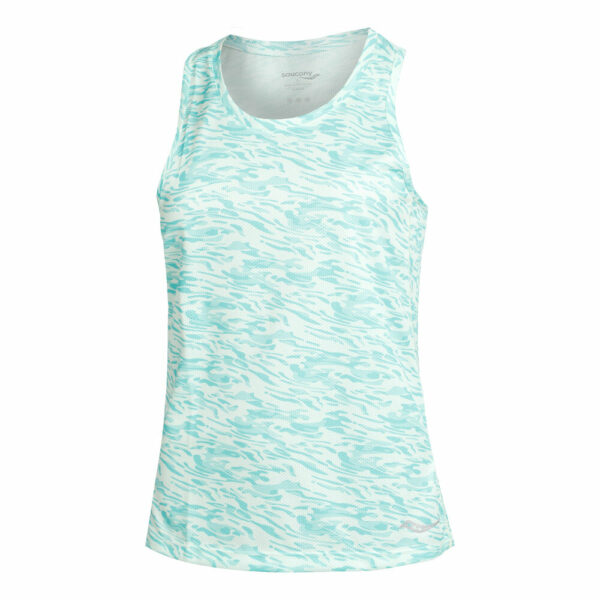 Saucony Stopwatch Graphic Tank-Top Damen - Blau, Größe L