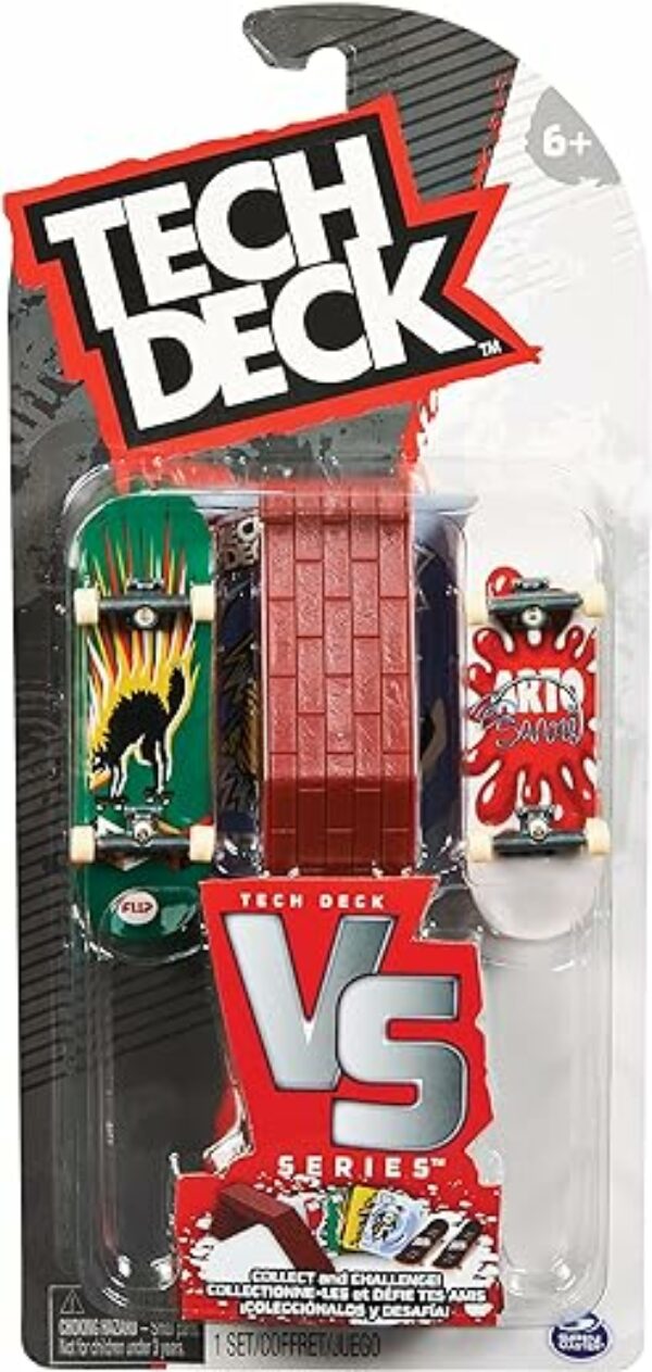 Tech Deck VS. Series - Fingerboard 2er-Set mit Hindernis, Trickkarten und Zubehör (Zufallsauswahl - Sortierung mit verschiedenen Produkten)