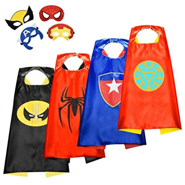 Terazis Superhelden Kostüm für Junge 3-12 Jahre, Geschenke für Jungen ab 3-10 Cosplay Umhänge Kinderkleidung für 3-8 Jahre Cosplay Kostüm für Junge 3-10 Jahre Superheld Spielzeug für Jungen 3-10 Jahre