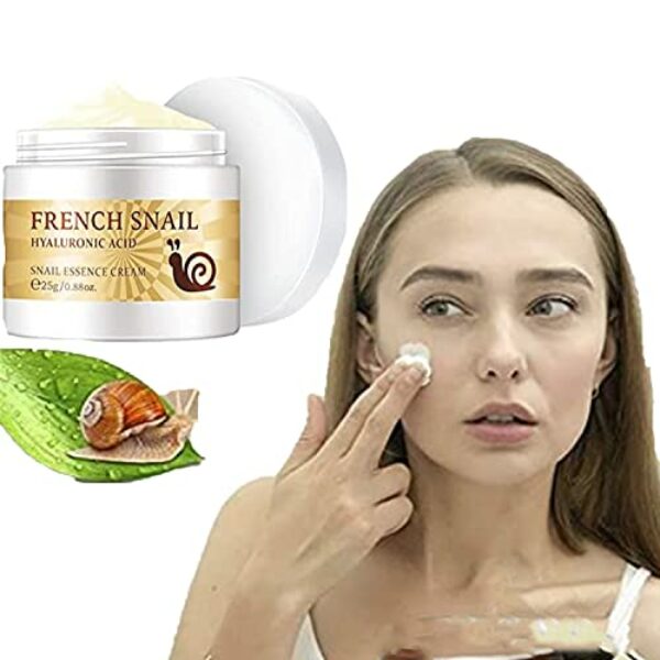 Timeturner French Snail Repair Cream,Snail Essence Face Cream,Snail Extract Secretion Hyaluronic Acid Moisture Facial Cream,Improve Skin Nourishing Collagen Essence Cream,Repair Damaged Skin (2 Pcs)