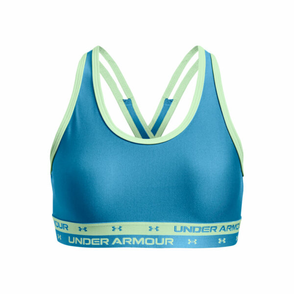 Under Armour Crossback Solid Sport-BH Mädchen - Blau, Größe M